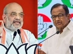 Union home minister Amit Shah and senior Congress leader P Chidambaram. Union home minister Amit Shah and senior Congress leader P Chidambaram.