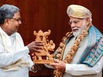 Chief minister Siddaramaiah with Prime Minister Narendra Modi, in New Delhi.