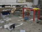 A view of a polling station that was damaged by a crowd during the first phase of the general election, in Khurai in Imphal East, Manipur (Reuters) (REUTERS)