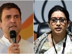Congress MP Rahul Gandhi and union minister Smriti Irani