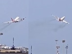 The pilots treated spectators to a rare "Wing Wave" manoeuvre, The pilots treated spectators to a rare "Wing Wave" manoeuvre,