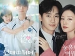 Left: Kim Hye Yoon and Byeon Woo Seok in Lovely Runner (Monday-Tuesday); Right: Kim Soo Hyun and Kim Ji Won in Queen of Tears (Saturday-Sunday). Left: Kim Hye Yoon and Byeon Woo Seok in Lovely Runner (Monday-Tuesday); Right: Kim Soo Hyun and Kim Ji Won in Queen of Tears (Saturday-Sunday).