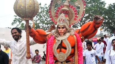 Hanuman Temples Visits: Devotees visit Hanuman temples across the country, seeking the deity's blessings for strength, courage, and protection from evil forces. (ANI) Hanuman Temples Visits: Devotees visit Hanuman temples across the country, seeking the deity's blessings for strength, courage, and protection from evil forces. (ANI)