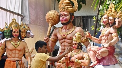 Hanuman Jayanti is a significant Hindu festival that commemorates the birth of Lord Hanuman, the devoted disciple of Lord Rama. Across the country, this auspicious day is observed with great reverence and devotion. (ANI) Hanuman Jayanti is a significant Hindu festival that commemorates the birth of Lord Hanuman, the devoted disciple of Lord Rama. Across the country, this auspicious day is observed with great reverence and devotion. (ANI)