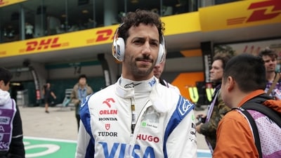 RB's Australian driver Daniel Ricciardo looks on before the sprint race (AFP)
