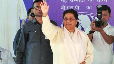 Accusing the BJP of attacking Muslims under the garb of Hindutva, Mayawati said her party would work towards eradicating such practices if voted to power. (Sakib Ali/HT Photo) Accusing the BJP of attacking Muslims under the garb of Hindutva, Mayawati said her party would work towards eradicating such practices if voted to power. (Sakib Ali/HT Photo)