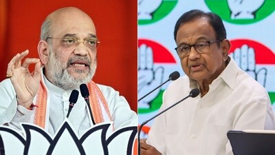 Union home minister Amit Shah and senior Congress leader P Chidambaram. Union home minister Amit Shah and senior Congress leader P Chidambaram.