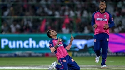 With the wicket of Mohammad Nabi, Yuzvendra Chahal also became the first player to claim 200 wickets in Indian Premier League. (AFP)
