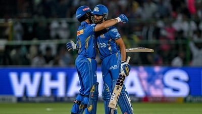 Mumbai Indians were four down for 52 but Tilak Varma and Nehal Wadhera shared a 99-run stand for the fifth wicket to help their team post a fighting total on the scoreboard. (AFP)