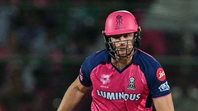 Star opener Jos Buttler also scored valuable 35 runs as he shared a crucial 74-run stand for the opening wicket alongside Yashasvi Jaiswal. (AFP)