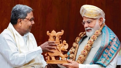 Chief minister Siddaramaiah with Prime Minister Narendra Modi, in New Delhi. (PTI) Chief minister Siddaramaiah with Prime Minister Narendra Modi, in New Delhi. (PTI)