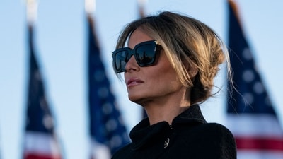 Melania Trump launches Mother’s Day necklace worth $245 for sale (Photo by ALEX EDELMAN / AFP) (AFP)