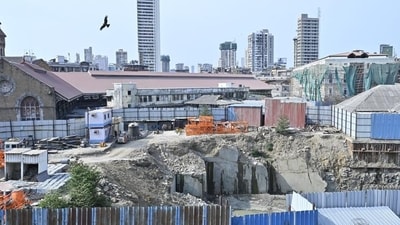 Mumbai, India - April 21, 2024:Redevelopment work of Crawford Market, in Mumbai, India, on Sunday, April 21, 2024. (Photo by Anshuman Poyrekar/ Hindustan Times) (Hindustan Times) Mumbai, India - April 21, 2024:Redevelopment work of Crawford Market, in Mumbai, India, on Sunday, April 21, 2024. (Photo by Anshuman Poyrekar/ Hindustan Times) (Hindustan Times)