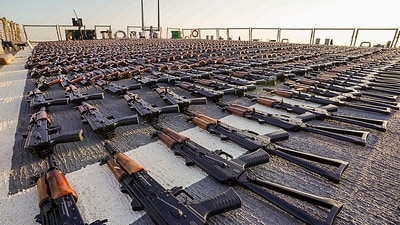 Arms being transferred to Ukraine by United States. (PTI) Arms being transferred to Ukraine by United States. (PTI)