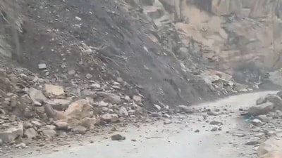 Jammu-Srinagar national highway blocked. (ANI)