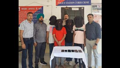 The accused in custody of Chandigarh Police. (HT Photo) The accused in custody of Chandigarh Police. (HT Photo)