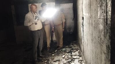 The fire engulfed the ground floor and the couple got trapped inside, locals and police rushed them with severe burn injuries to a hospital in Delhi where they succumbed during treatment. (Sakib Ali/HT Photo) The fire engulfed the ground floor and the couple got trapped inside, locals and police rushed them with severe burn injuries to a hospital in Delhi where they succumbed during treatment. (Sakib Ali/HT Photo)