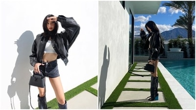 Meanwhile, for the glam picks with the sizzling ensemble, Lisa chose glossy pink lips, winged eyeliner, mascara on the lashes, kohl-lined eyes, feathered brows, rouge on the cheekbones, and dewy base. Centre-parted shoulder-length locks left loose and styled with bangs rounded off her look. (Instagram) Meanwhile, for the glam picks with the sizzling ensemble, Lisa chose glossy pink lips, winged eyeliner, mascara on the lashes, kohl-lined eyes, feathered brows, rouge on the cheekbones, and dewy base. Centre-parted shoulder-length locks left loose and styled with bangs rounded off her look. (Instagram)