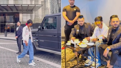 Dolly Chaiwala at Burj Khalifa, enjoying a cup of coffee. (Instagram/@dolly_ki_tapri_nagpur) Dolly Chaiwala at Burj Khalifa, enjoying a cup of coffee. (Instagram/@dolly_ki_tapri_nagpur)