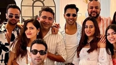 Varun Dhawan and Natasha Dalal's baby shower was held on Sunday Varun Dhawan and Natasha Dalal's baby shower was held on Sunday