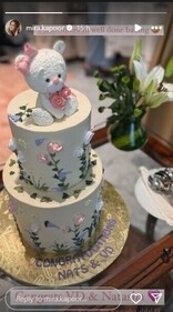 Mira Rajput shares the picture of Varun Dhawan and Natasha Dalal's baby shower cake Mira Rajput shares the picture of Varun Dhawan and Natasha Dalal's baby shower cake