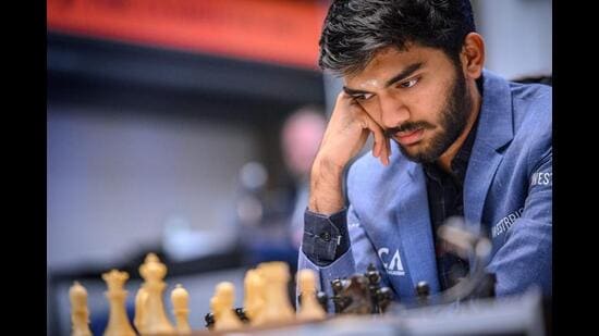 D Gukesh in Toronto on Sunday. (PTI)