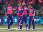 Rajasthan Royals' Sandeep Sharma, second left, celebrates the dismissal of Mumbai Indians' Suryakumar Yadav Rajasthan Royals' Sandeep Sharma, second left, celebrates the dismissal of Mumbai Indians' Suryakumar Yadav