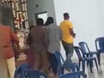 In the video that surfaced online, family members were observed dragging the bride while the groom clung tightly to her. 