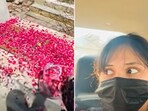 The image, taken from a viral video, shows a Pakistani YouTuber vlogging her visit to her sister's grave. The image, taken from a viral video, shows a Pakistani YouTuber vlogging her visit to her sister's grave.
