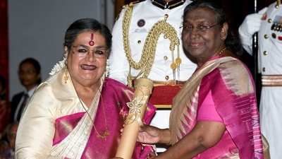 Usha Uthup: Usha Uthup is a renowned Indian singer and performer who has been awarded the Padma Bhushan for her contributions to the field of art. She has sung in several languages and has been a judge on several reality shows.&nbsp; (ANI)