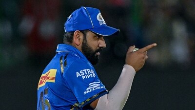 Rohit Sharma gestures during the IPL game against Rajasthan Royals. (AFP) Rohit Sharma gestures during the IPL game against Rajasthan Royals. (AFP)