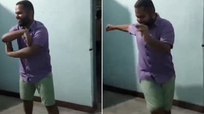 The image, taken from a viral video, shows UPSC second topper Animesh Pradhan dancing. (X/@AnimeshPradhan_) The image, taken from a viral video, shows UPSC second topper Animesh Pradhan dancing. (X/@AnimeshPradhan_)