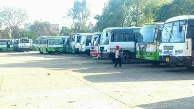 Over 400 buses that were to head to Chandigarh were stopped in Mohali. (HT file) Over 400 buses that were to head to Chandigarh were stopped in Mohali. (HT file)