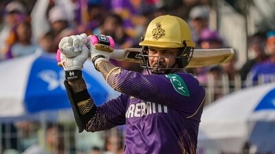 Kolkata Knight Riders player Sunil Narine plays a shot (PTI) Kolkata Knight Riders player Sunil Narine plays a shot (PTI)