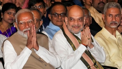 Prime Minister Narendra Modi with union ministers Amit Shah and S Jaishankar. (PTI file photo) Prime Minister Narendra Modi with union ministers Amit Shah and S Jaishankar. (PTI file photo)