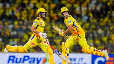 Chennai Super Kings' captain Ruturaj Gaikwad and teammate Shivam Dube run between the wickets during the Indian Premier League (IPL) T20 cricket match between Chennai Super Kings and Lucknow Super Giants, at MA Chidambaram (PTI) Chennai Super Kings' captain Ruturaj Gaikwad and teammate Shivam Dube run between the wickets during the Indian Premier League (IPL) T20 cricket match between Chennai Super Kings and Lucknow Super Giants, at MA Chidambaram (PTI)