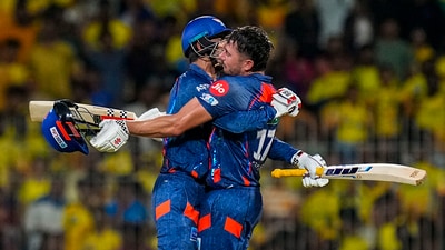 Stoinis' record century paved the way for LSG to complete the highest successful run-chase at Chepauk (PTI) Stoinis' record century paved the way for LSG to complete the highest successful run-chase at Chepauk (PTI)
