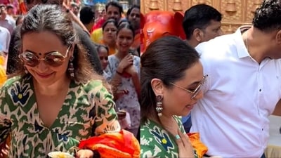 Rani Mukerji visited Mumbai's Ghanteshwar temple. Rani Mukerji visited Mumbai's Ghanteshwar temple.