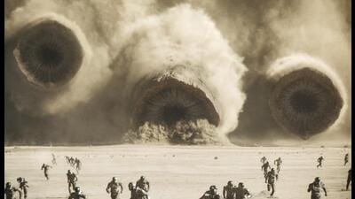 Sandworms in a scene from Dune: Part Two. (Warner Bros. Pictures via AP) Sandworms in a scene from Dune: Part Two. (Warner Bros. Pictures via AP)