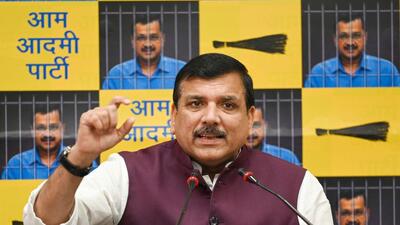 Sanjay Singh at a press conference in New Delhi on Tuesday. (Raj K Raj/HT Photo) Sanjay Singh at a press conference in New Delhi on Tuesday. (Raj K Raj/HT Photo)