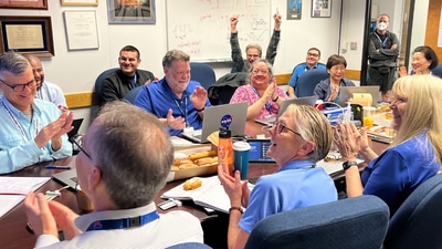 NASA engineers celebrate as Voyager 1 resumes transmitting useable data to Earth for the first time in five months (NASA JPL/ X, formerly Twitter) NASA engineers celebrate as Voyager 1 resumes transmitting useable data to Earth for the first time in five months (NASA JPL/ X, formerly Twitter)