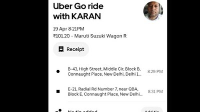 Snapshot of the Uber driver who asked for ₹200 extra. (X/@imYadav31) Snapshot of the Uber driver who asked for ₹200 extra. (X/@imYadav31)