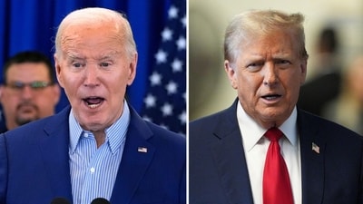 Donald Trump has blamed Joe Biden for the anti-Israel protests at Columbia, NYU (AP Photo/Gene J. Puskar, Curtis Means/DailyMail.com via AP, Pool) Donald Trump has blamed Joe Biden for the anti-Israel protests at Columbia, NYU (AP Photo/Gene J. Puskar, Curtis Means/DailyMail.com via AP, Pool)