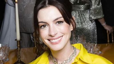 Anne Hathaway also shared a solo photo from the Bulgari gala.