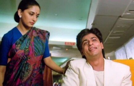 Madhuri Dixit and Shah Rukh Khan in a still from Anjaam Madhuri Dixit and Shah Rukh Khan in a still from Anjaam
