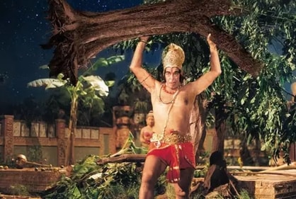 Dara Singh as Hanuman in Ramanand Sagar’s Ramayan Dara Singh as Hanuman in Ramanand Sagar’s Ramayan