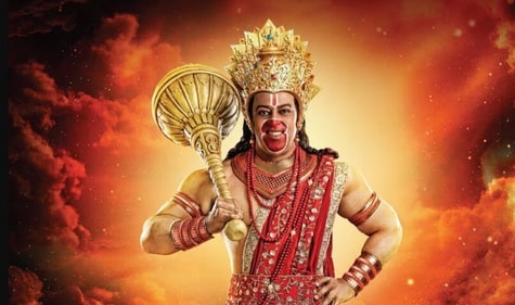 Vindu Dara Singh as Hanuman ji Vindu Dara Singh as Hanuman ji