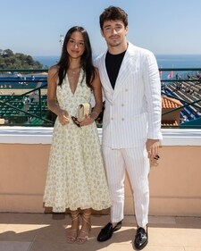 Alexandra Saint Mleux and Charles Leclerc (Instagram)