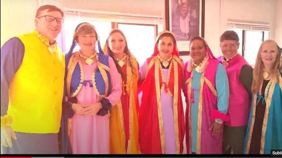 The seven legislators, four senators and three representatives, were joined by a legislative aide for their debut during the Baisakhi celebration at the Sikh Center of Delaware. For several months, the novice dancers were coached by local Bhangra legend Vishwas Singh Sodhi. (HT File)