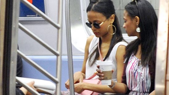 Avatar, Guardians of the Galaxy star Zoe Saldana spotted on the subway with her sister.&nbsp;